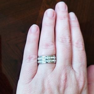 Beautiful Stainless steel CZ RING